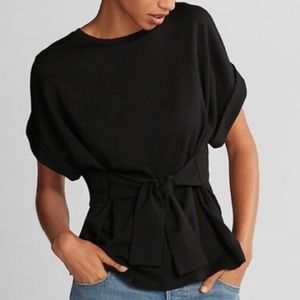 Express tie front boxy top